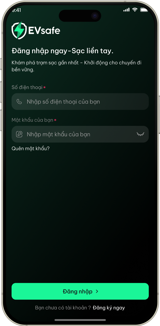 Bảng điều khiển báo cáo doanh thu trạm sạc xe điện EVsafe